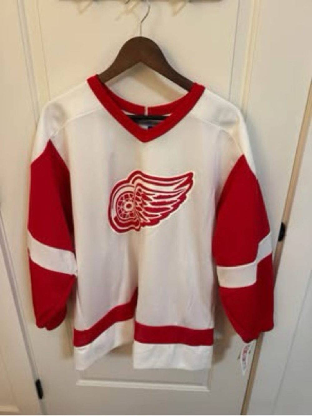 (Never worn) Detroit Red Wings CCM White Jersey Adult M with tags